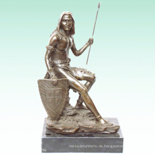Antike männliche Skulptur Soldat Home Deco Messingstatue Tpy-306